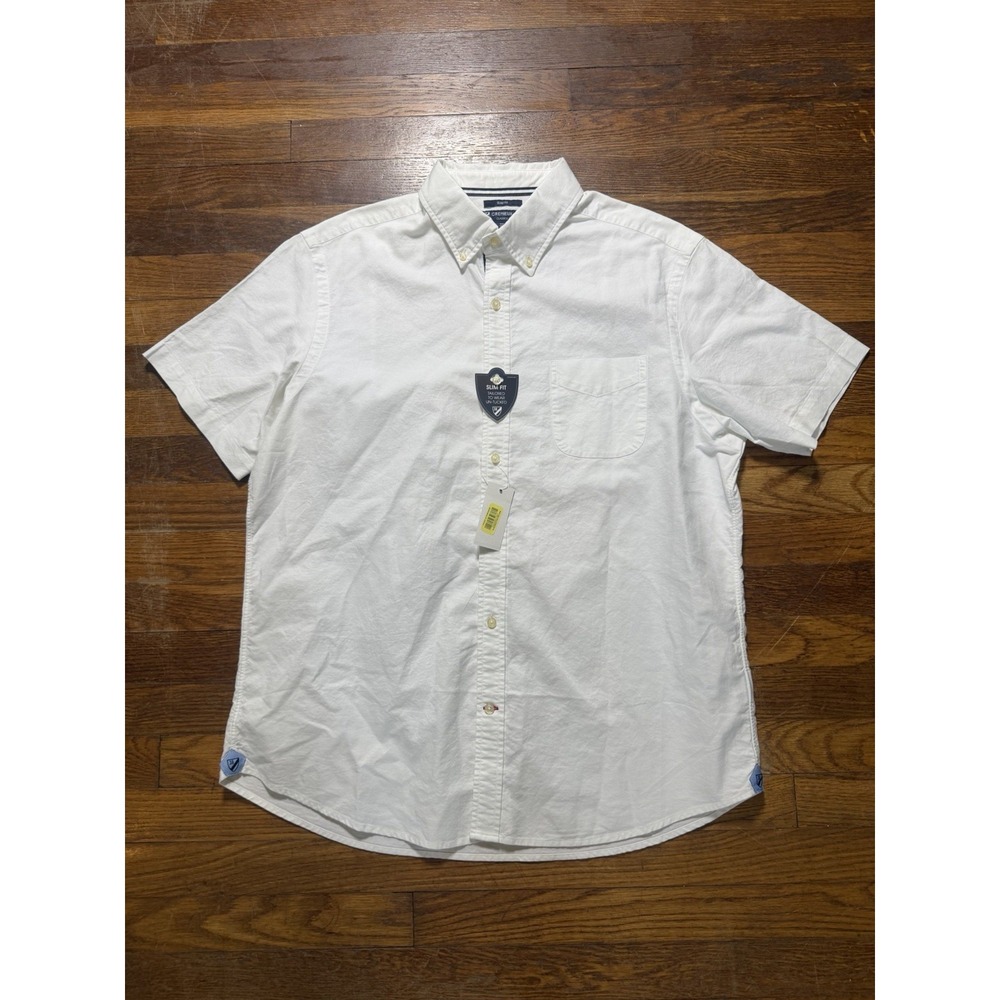 Cremieux Classics Men's Short Sleeve Button-Up Shirt, 100% Cotton, XL